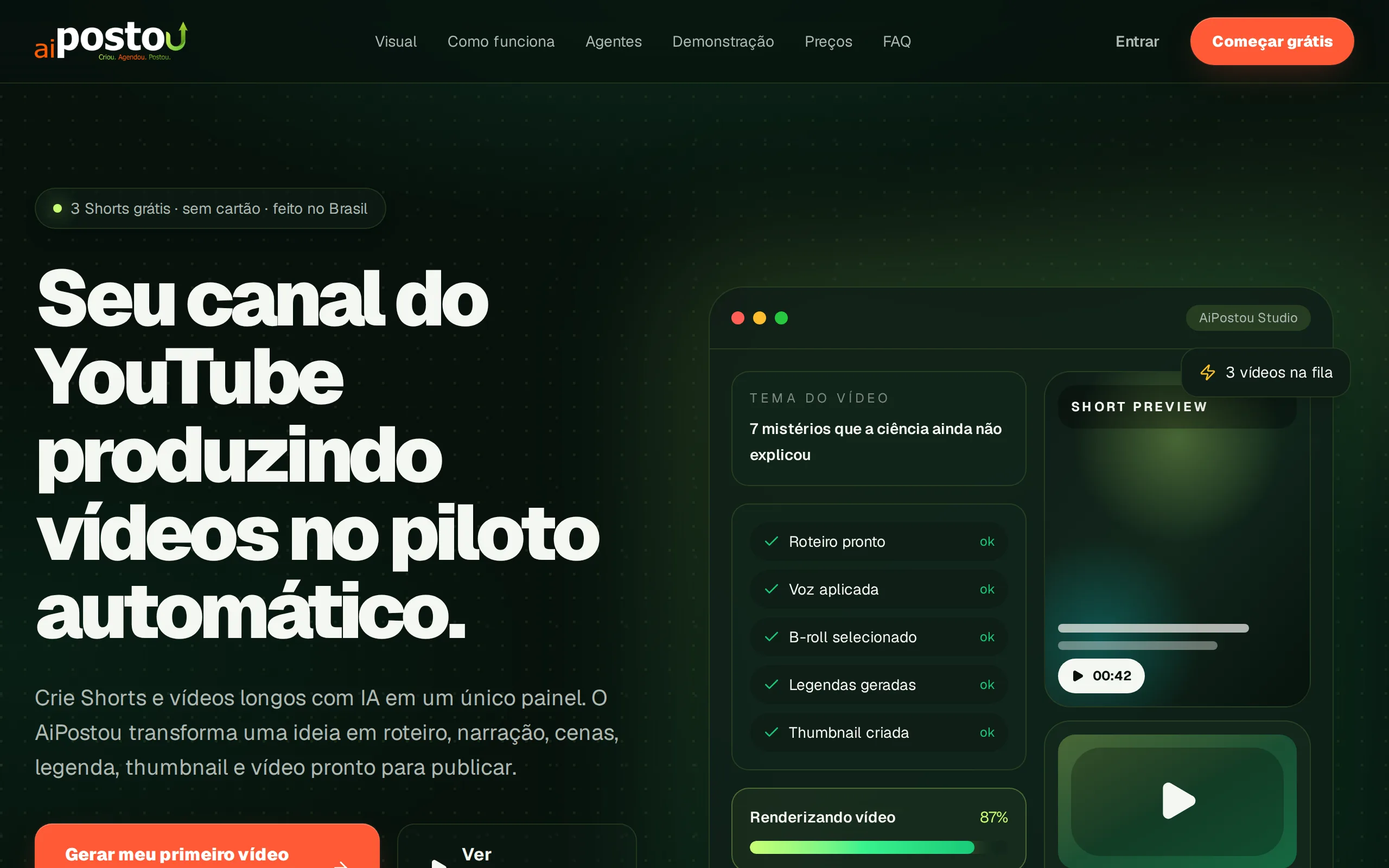 Plataforma AiPostou de criação de conteúdo